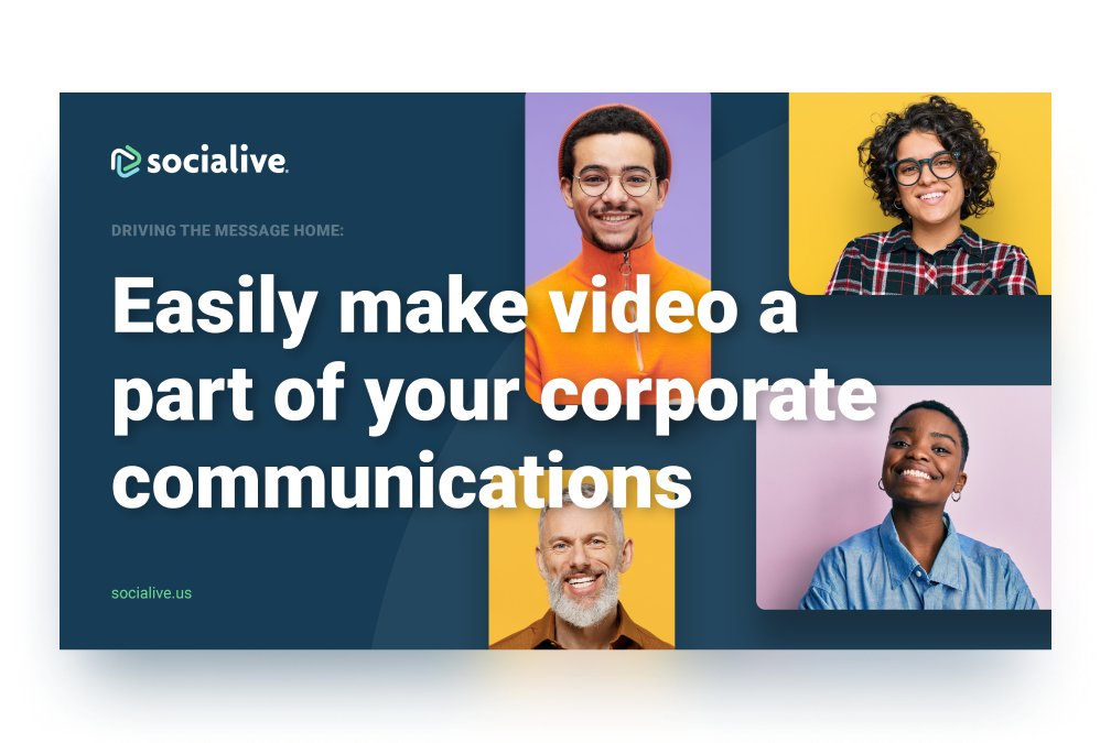 Socialive guide on video for corporate communications