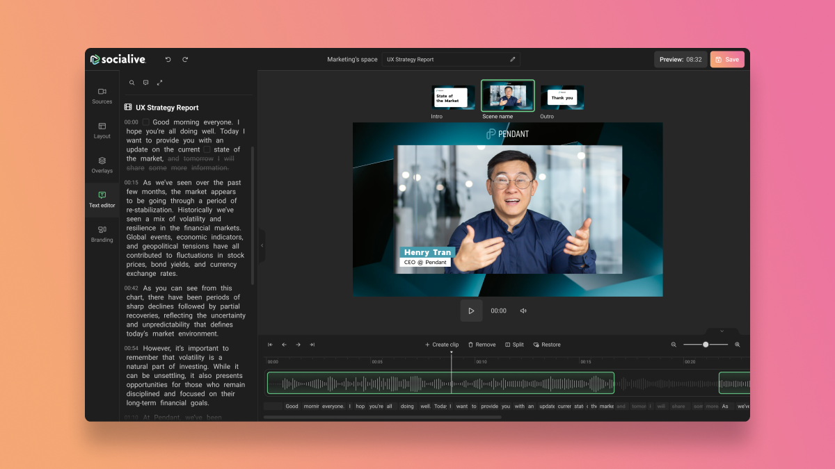 Cost-effective, scalable video creation with Socialive’s AI-powered editor