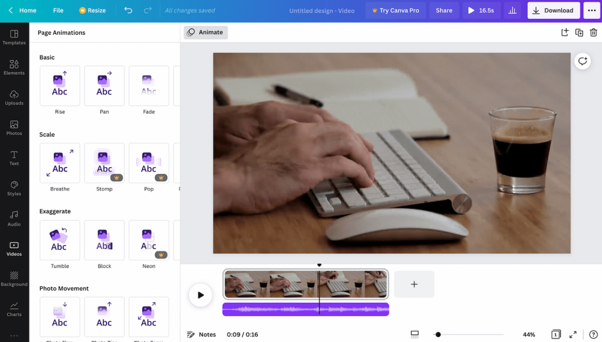 Canva video editor user experience